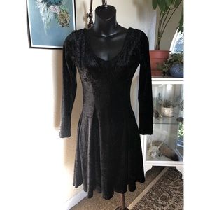 Black velvet dress